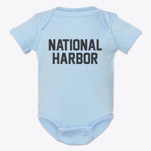 National Harbor Maryland Classic Block Baby Onesie