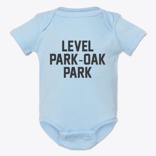 Level Park-oak Park Michigan Classic Block Baby Onesie