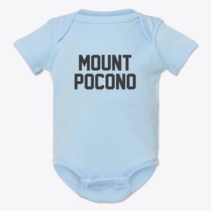 Mount Pocono Pennsylvania Classic Block Baby Onesie