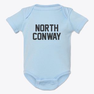 North Conway New Hampshire Classic Block Baby Onesie