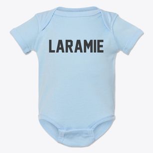Laramie Wyoming Classic Block Baby Onesie