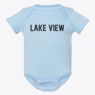 Lake View Iowa Classic Block Baby Onesie