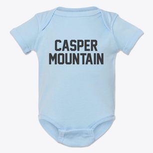 Casper Mountain Wyoming Classic Block Baby Onesie
