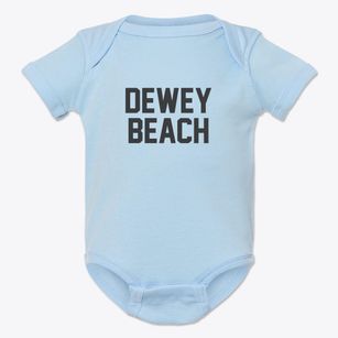 Dewey Beach Delaware Classic Block Baby Onesie