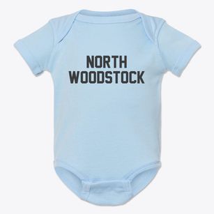 North Woodstock New Hampshire Classic Block Baby Onesie