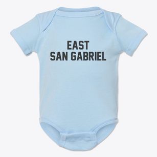 East San Gabriel California Classic Block Baby Onesie