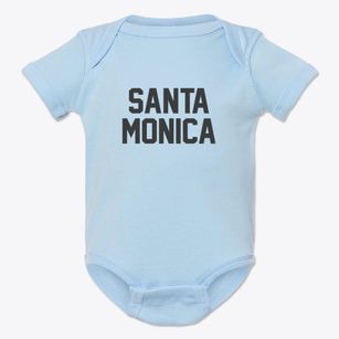 Santa Monica California Classic Block Baby Onesie