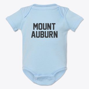 Mount Auburn Indiana Classic Block Baby Onesie