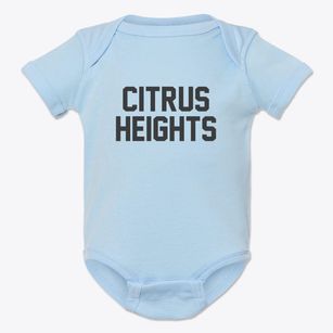 Citrus Heights California Classic Block Baby Onesie