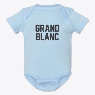 Grand Blanc Michigan Classic Block Baby Onesie