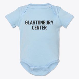 Glastonbury Center Connecticut Classic Block Baby Onesie
