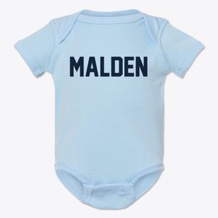 Malden Massachusetts Classic Block Baby Onesie