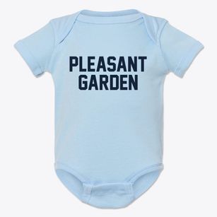 Pleasant Garden North Carolina Classic Block Baby Onesie