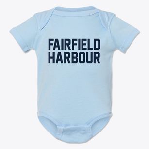 Fairfield Harbour North Carolina Classic Block Baby Onesie