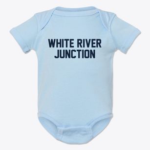 White River Junction Vermont Classic Block Baby Onesie