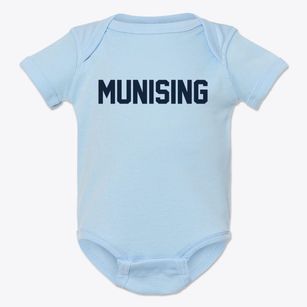 Munising Michigan Classic Block Baby Onesie