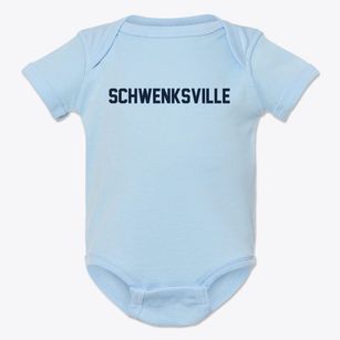 Schwenksville Pennsylvania Classic Block Baby Onesie
