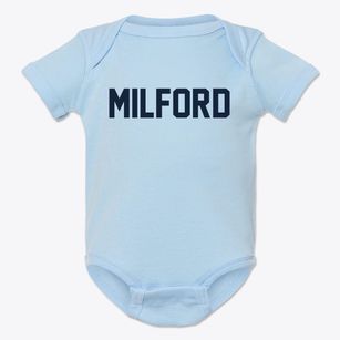 Milford Massachusetts Classic Block Baby Onesie