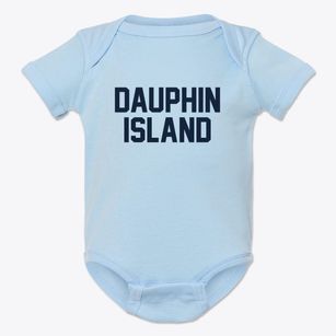 Dauphin Island Alabama Classic Block Baby Onesie