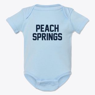 Peach Springs Arizona Classic Block Baby Onesie