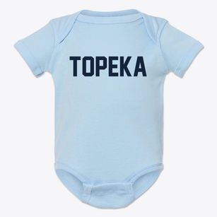 Topeka Kansas Classic Block Baby Onesie