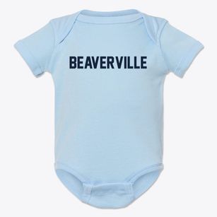 Beaverville Illinois Classic Block Baby Onesie