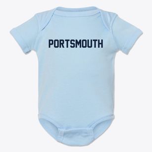 Portsmouth Rhode Island Classic Block Baby Onesie