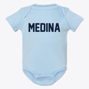 Medina North Dakota Classic Block Baby Onesie
