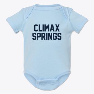Climax Springs Missouri Classic Block Baby Onesie