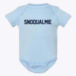 Snoqualmie Washington Classic Block Baby Onesie
