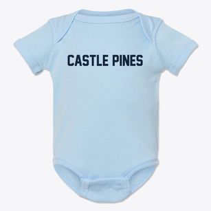 Castle Pines Colorado Classic Block Baby Onesie