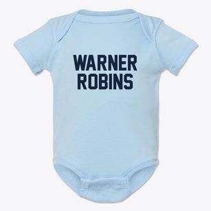 Warner Robins Georgia Classic Block Baby Onesie