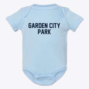 Garden City Park New York Classic Block Baby Onesie