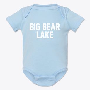 Big Bear Lake California Classic Block Baby Onesie