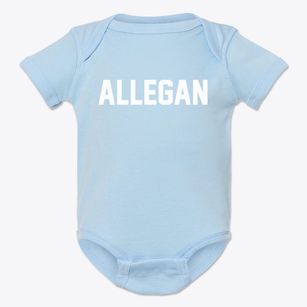 Allegan Michigan Classic Block Baby Onesie