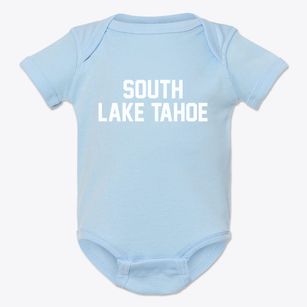 South Lake Tahoe California Classic Block Baby Onesie