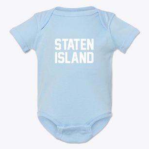 Staten Island New York Classic Block Baby Onesie