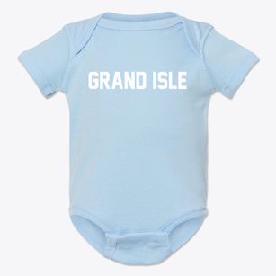 Grand Isle Maine Classic Block Baby Onesie