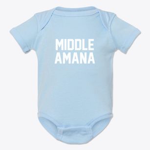 Middle Amana Iowa Classic Block Baby Onesie