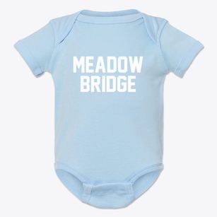 Meadow Bridge West Virginia Classic Block Baby Onesie