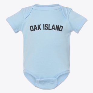 Oak Island North Carolina Classic Curve Baby Onesie