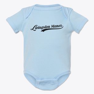 Livingston Manor New York Vintage Team Baby Onesie