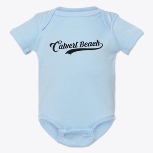 Calvert Beach Maryland Vintage Team Baby Onesie