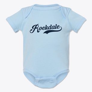 Rockdale Illinois Vintage Team Baby Onesie