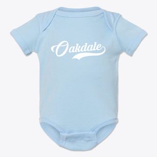 Oakdale New York Vintage Team Baby Onesie