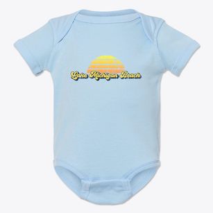 Lake Michigan Beach Michigan Sublime Sunset Baby Onesie