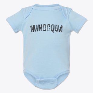 Minocqua Wisconsin Timeless Retro Baby Onesie