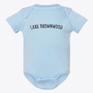Lake Brownwood Texas Timeless Retro Baby Onesie