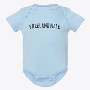 Freelandville Indiana Timeless Retro Baby Onesie