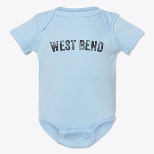 West Bend Iowa Timeless Retro Baby Onesie